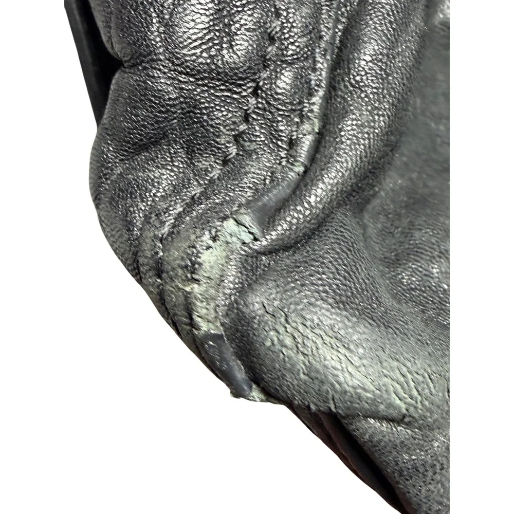 Vince Camuto Black Leather Shoulder Bag Lot Fava Zoey Hobo Tote Handbag DAMAGED - Picture 5 of 16